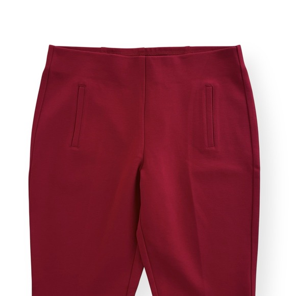 Chico's Women Small Size .5 Cherry Red Juliet Ankle Ponte Knit Pull-On Pants NWT - Picture 4 of 14